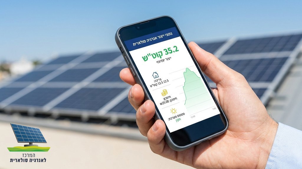 נוצר על ידי מודל בינה מלאכותית Gemini Pro אפליקציה חכמה לניטור ייצור חשמל ממערכת סולארית בטלפון נייד