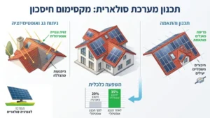 תכנון מערכת סולארית ביתית על גג רעפים