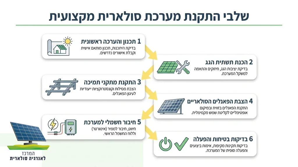 צוות מתקינים מקצועי של מערכות סולאריות