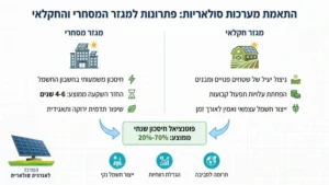 מערכת סולארית מתקדמת המותקנת על גג מבנה מסחרי