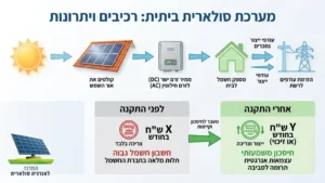 לוחות סולאריים מותקנים על גג רעפים של בית פרטי